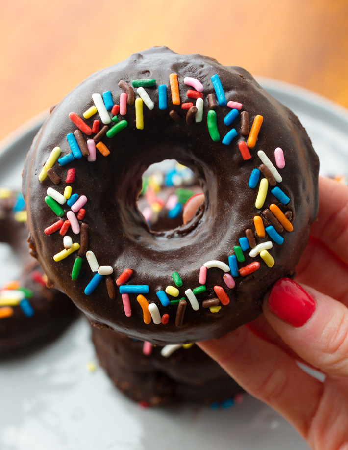Chocolate Donut Rainbow Sprinkles