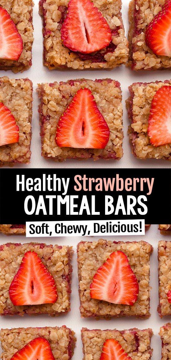 Healthy Strawberry Oatmeal Breakfast Bars (Homemade Easy Recipe)