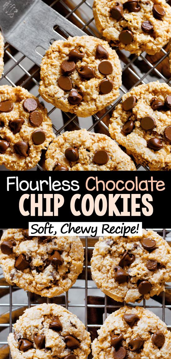 Easy Oatmeal Flourless Chocolate Chip Cookies Recipe