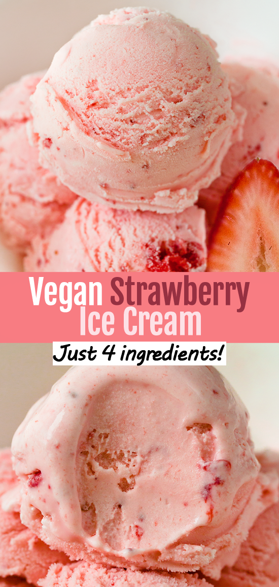 Plant Based Strawberry Ice Cream Recipe (Vegan, Egg Free)