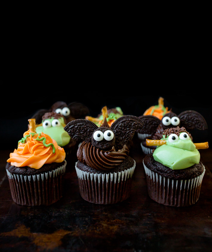 Cute Spooky Vegan Halloween Cupcakes