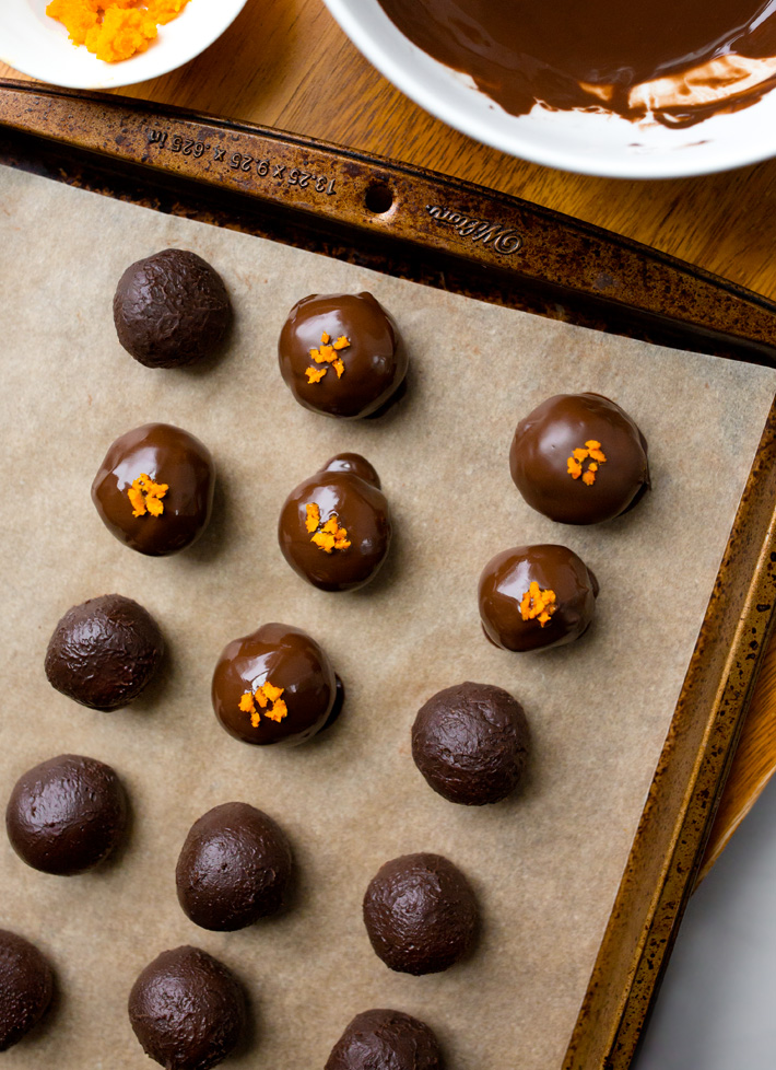 Chocolate Coconut Milk Truffles With Orange Zest