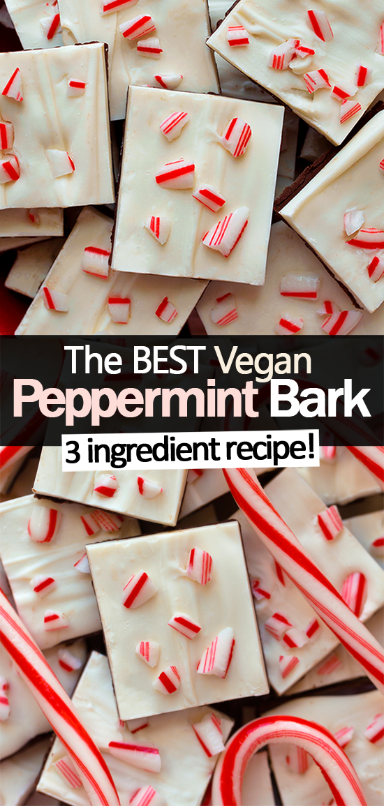 Easy Vegan White Chocolate Peppermint Bark (Holiday Dessert)