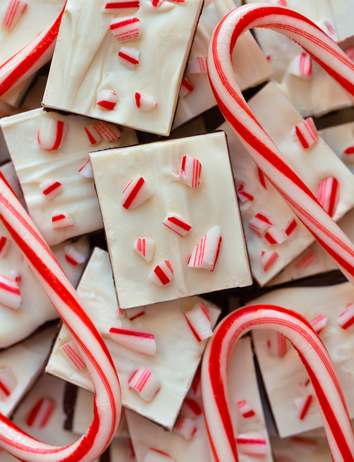 Vegan Peppermint Bark (Dark Chocolate & White Chocolate Layers)
