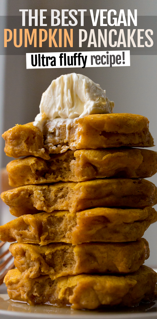 Fluffy Vegan Pumpkin Spice Pancakes (Low Calorie, Oil Free) Fluffy Vegan Pumpkin Spice Pancakes (Low Calorie, Oil Free)