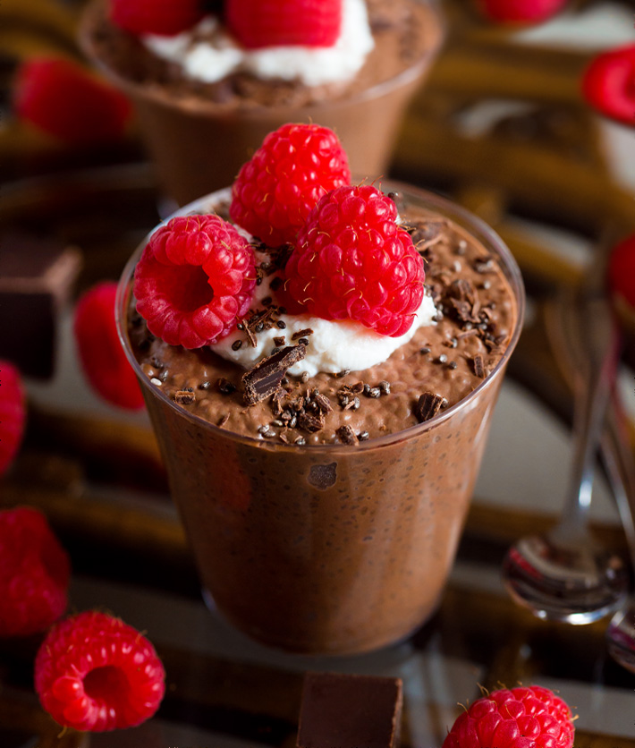 Healthy Chocolate Chia Pudding Dessert