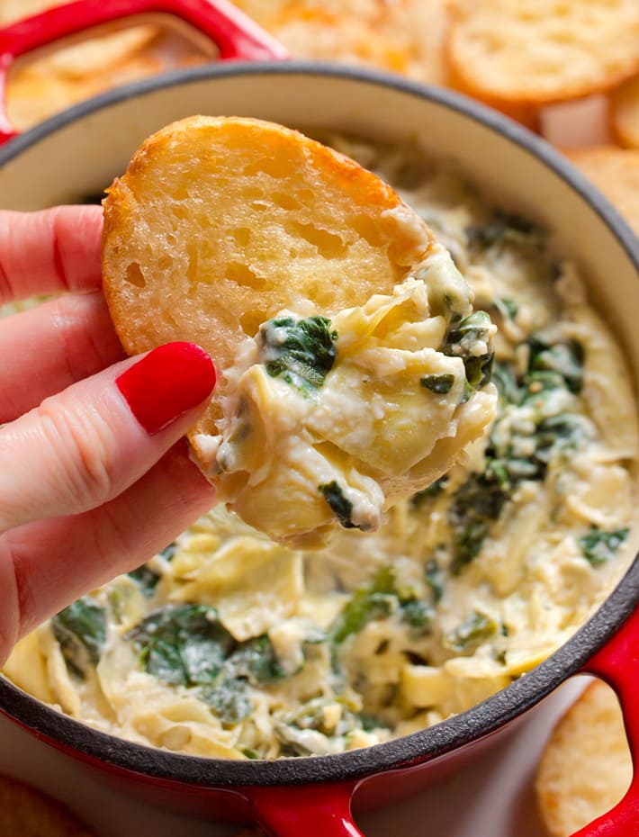 Creamy Artichoke Spread With Toasted Baguette (Football Party Snack) Creamy Artichoke Spread With Toasted Baguette (Football Party Snack)