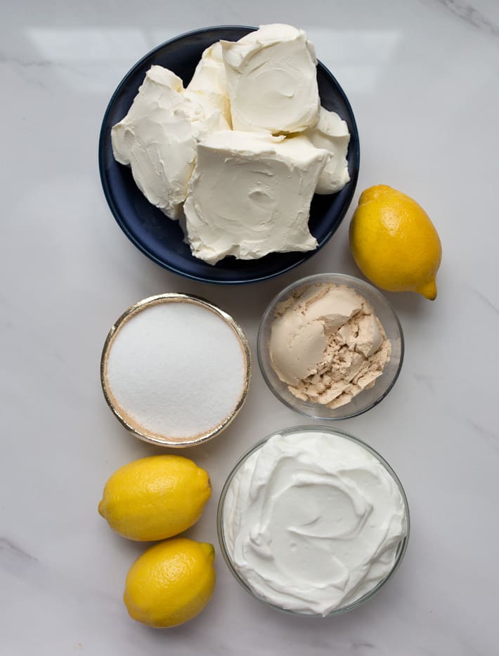High Protein Lemon Cheesecake Ingredients