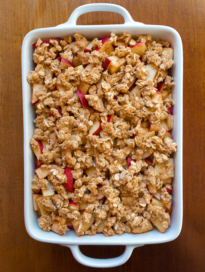 Healthy Apple Crisp with Oat Crumble Topping
