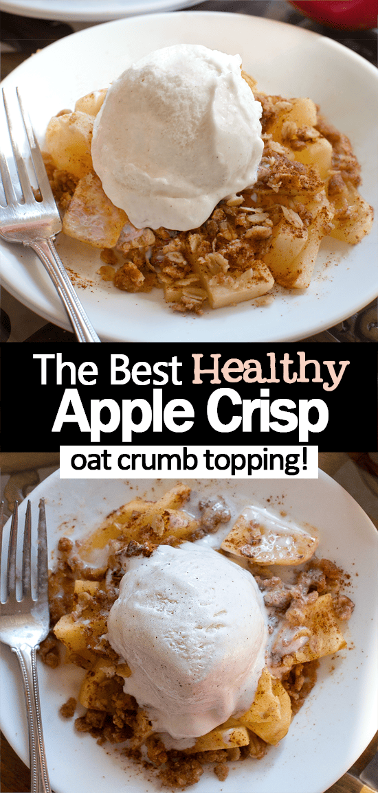 Healthy Gluten Free Apple Crisp with Cinnamon Oat Crumb Top