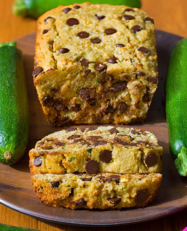 Low Carb Zucchini Bread With Chocolate Chips Low Carb Zucchini Bread With Chocolate Chips