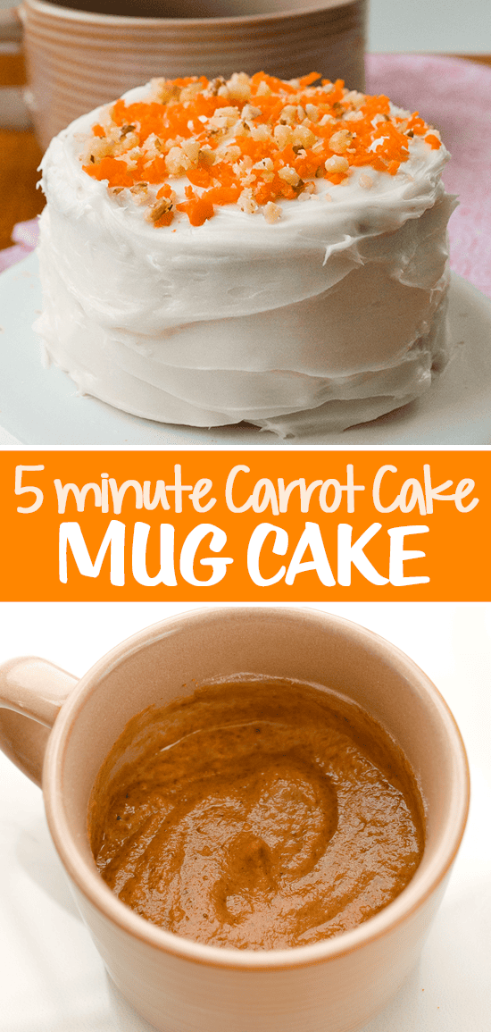 5 minute carrot cake mug cake dessert