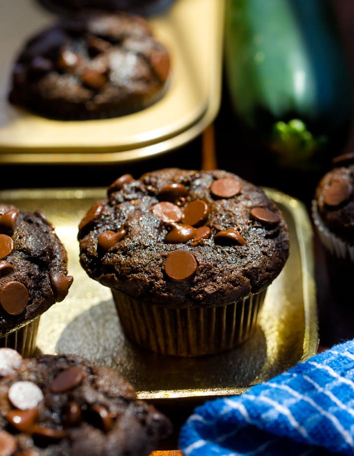 Double Chocolate Zucchini Muffins Double Chocolate Zucchini Muffins