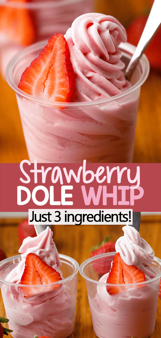 Copycat Disney Strawberry Dole Whip Soft Serve