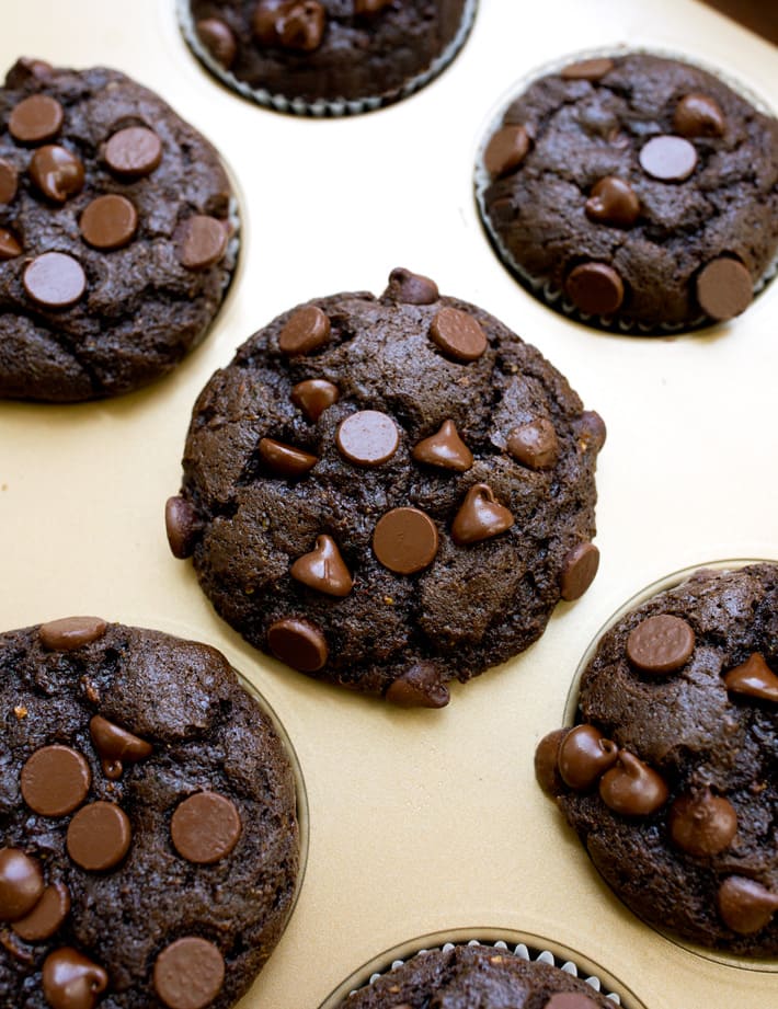 Chocolate Zucchini Dessert Muffins Chocolate Zucchini Dessert Muffins