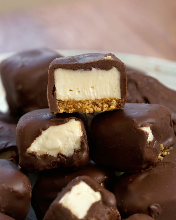 Chocolate Covered Cheesecake Squares Chocolate Covered Cheesecake Squares