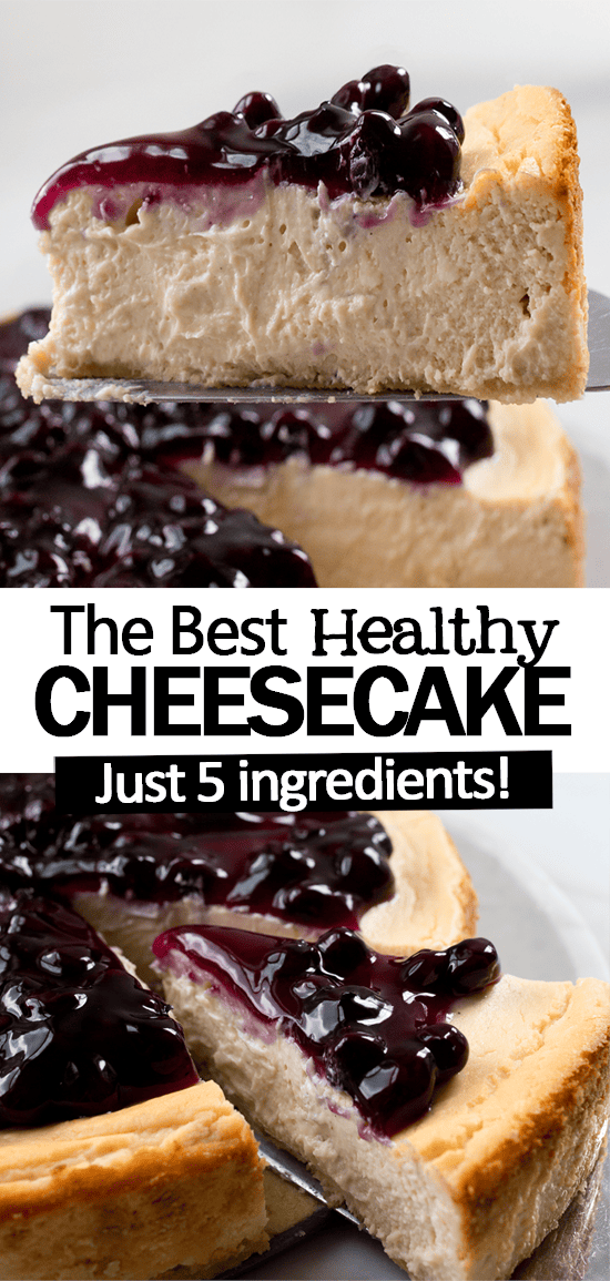 Easy Healthy Cheesecake (5 Ingredients + Healthy Crust Recipe) Easy Healthy Cheesecake (5 Ingredients + Healthy Crust Recipe)