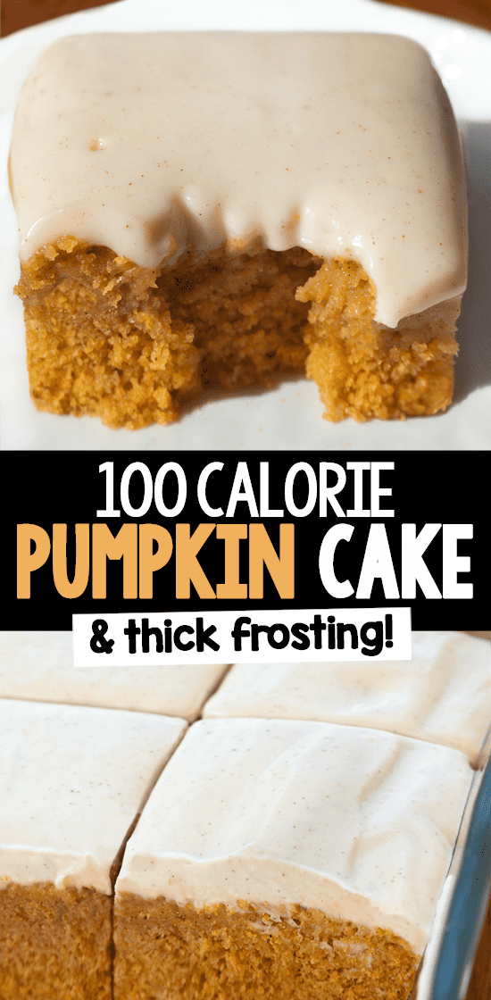 Easy 100 Calorie Pumpkin Cake With Cream Cheese Frosting Easy 100 Calorie Pumpkin Cake With Cream Cheese Frosting