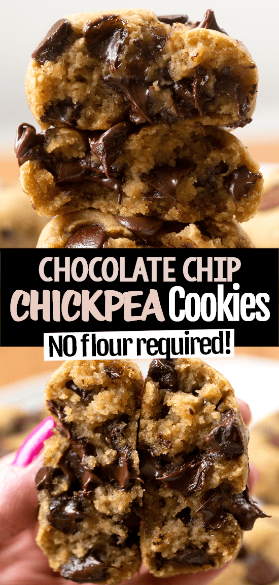 Homemade Chocolate Chip Chickpea Cookies (High Fiber, High Protein) Homemade Chocolate Chip Chickpea Cookies (High Fiber, High Protein)