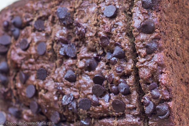 chocolate banana bread: https://chocolatecoveredkatie.com/2015/04/06/dark-chocolate-banana-bread/ 