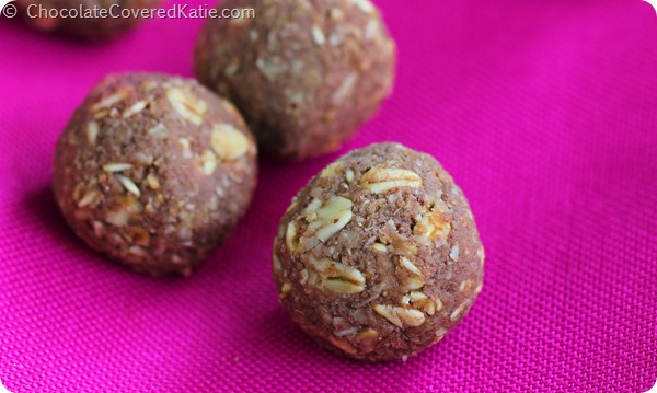 Nutella Cookie Dough Balls: https://chocolatecoveredkatie.com/2014/07/27/bake-nutella-cookie-dough-balls/