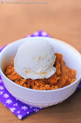 Pumpkin Pudding Cake https://chocolatecoveredkatie.com/2014/09/30/gooey-pumpkin-pudding-cake/