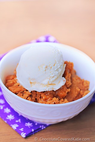 Pumpkin Pudding Cakes https://chocolatecoveredkatie.com/2014/09/30/gooey-pumpkin-pudding-cake/