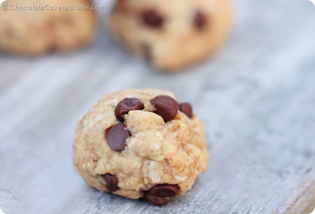 Chocolate Chip Oatmeal Cookies: https://chocolatecoveredkatie.com/2014/06/05/chocolate-chip-oatmeal-cookies/