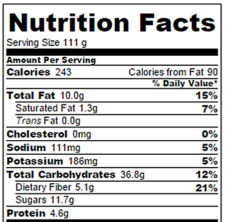 simply apple nutrition facts