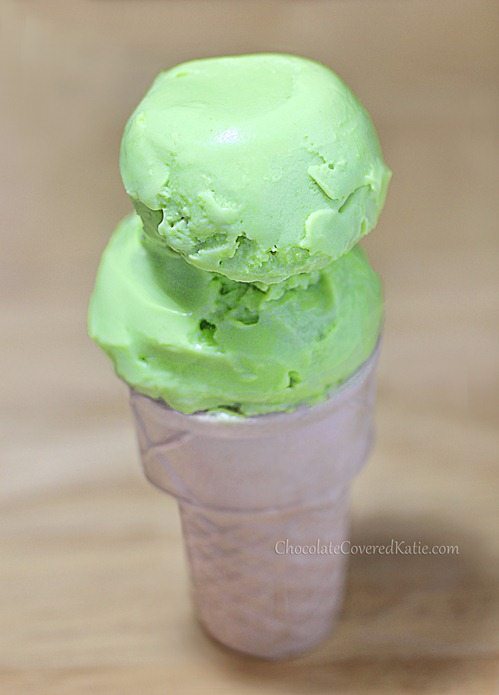Avocado Frozen Yogurt: https://chocolatecoveredkatie.com/2013/05/20/avocado-frozen-yogurt/