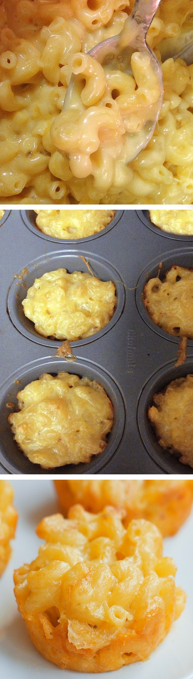 Mac & Cheese To Go – from @choccoveredkt – Bake them in a muffin tin for an easy "on the go" snack... Great for lunchboxes too... https://chocolatecoveredkatie.com/2016/02/01/baked-mac-cheese-cups-go/
