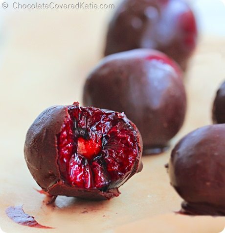 Chocolate Cherries: https://chocolatecoveredkatie.com/