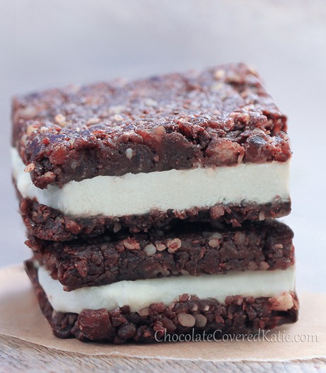 No-Bake Chocolate Cheesecake Brownie Bars: https://chocolatecoveredkatie.com/2013/07/14/chocolate-cheesecake-brownies/