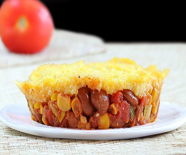 Copycat Amy's Mexican Tamale Pies. Meatless and easy to make.