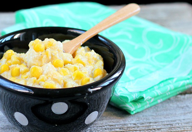 Vegan Corn Casserole - We make this recipe every year for the holidays... it is just as delicious as traditional corn casserole, and no one can ever guess it isn't full of butter and fat! https://chocolatecoveredkatie.com/2012/06/22/healthy-corn-casserole/ @choccoveredkt
