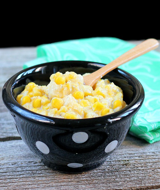 Healthy Corn Casserole - We make this recipe every year for the holidays... it is just as delicious as traditional corn casserole, and no one can ever guess it isn't full of butter and fat! https://chocolatecoveredkatie.com/2012/06/22/healthy-corn-casserole/ @choccoveredkt