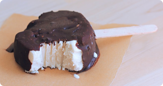 Copycat Dove Ice Cream Bars: https://chocolatecoveredkatie.com/2014/07/21/copycat-dove-chocolate-vanilla-ice-cream-bars/