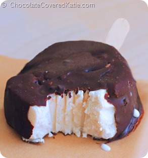 {healthier} Homemade Dove Ice Cream Dream Bars: https://chocolatecoveredkatie.com/2014/07/21/copycat-dove-chocolate-vanilla-ice-cream-bars/