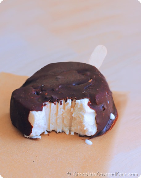 {copycat} Dove Chocolate Covered Vanilla Ice Cream Dream Bars: https://chocolatecoveredkatie.com/2014/07/21/copycat-dove-chocolate-vanilla-ice-cream-bars/