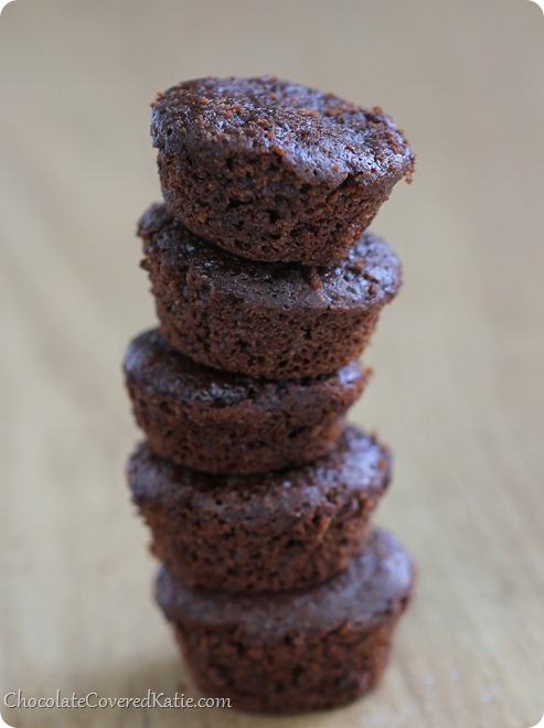 Skinny Chocolate Mini Muffins https://chocolatecoveredkatie.com/2014/01/13/skinny-chocolate-mini-muffins/