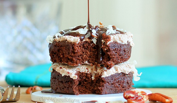 german chocolate cake for one