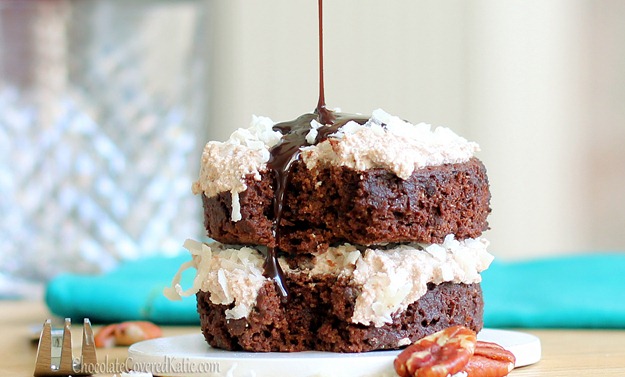 single serving german chocolate cake!