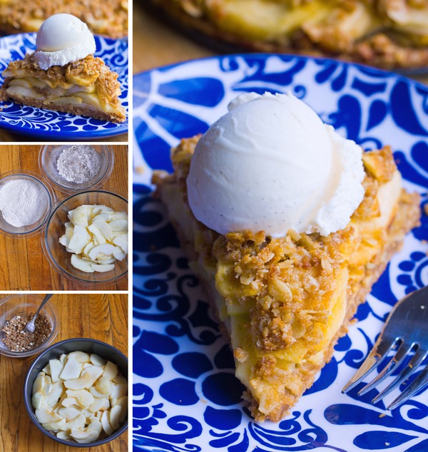 Flaky homemade pie crust, sweet cinnamon apples, and buttery oatmeal crumble – This homestyle Dutch apple pie is good beyond words! https://chocolatecoveredkatie.com/ @choccoveredkt