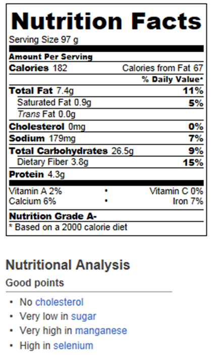 Calories in Carrot Cake (Dry Mix, Pudding Type) and Nutrition Facts