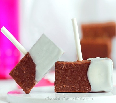 Hot Chocolate on a Stick - it will magically turn milk into creamy hot chocolate! https://chocolatecoveredkatie.com/2013/02/08/hot-chocolate-on-a-stick/