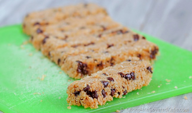 Coconut Chocolate Chip Granola Bars