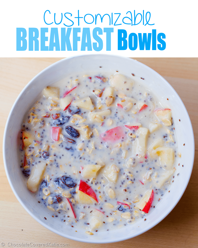 With this one recipe, you get endless breakfast options - healthy & filling, and you can easily change up the flavor by using different ingredients.. Full recipe here: https://chocolatecoveredkatie.com/2015/02/26/swiss-muesli-recipe/