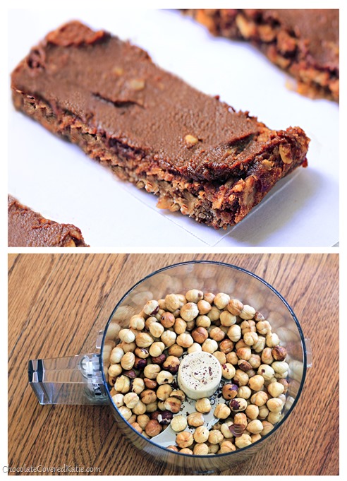 These bars are absolutely addictive! I keep making batch after batch! I am obsessed! (Includes vegan, sugar-free, and gluten-free options) https://chocolatecoveredkatie.com/2014/04/04/nutella-granola-bars/