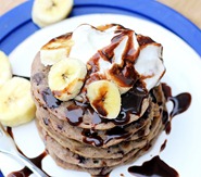 banana split pancakes