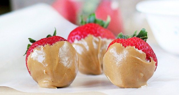 peanut butter covered strawberries